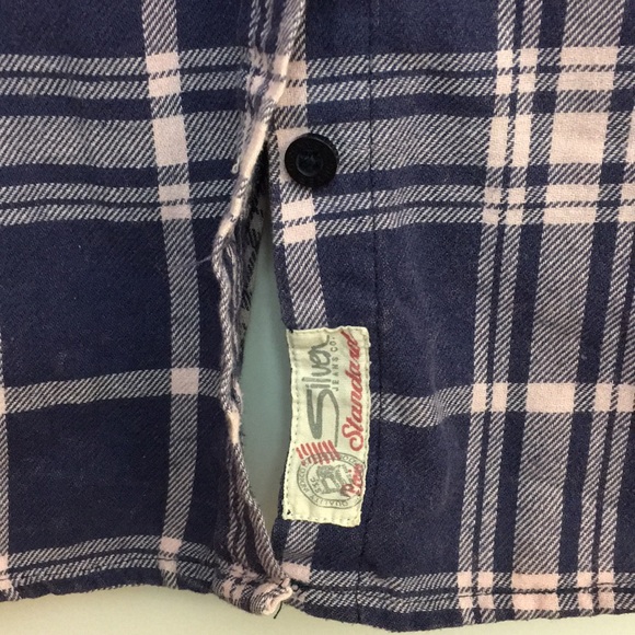Silver Jeans Purple & Pink Plaid Shirt - Picture 4 of 7